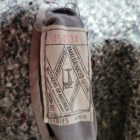 Vintage 1950’s Donshire Fashion Union Made Wool/Tweed Trench Coat/Overcoat EUC - Picture 8 of 11